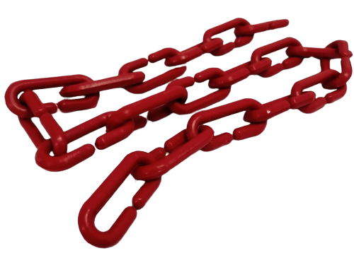 Cadena Eslabonada Plástica Roja