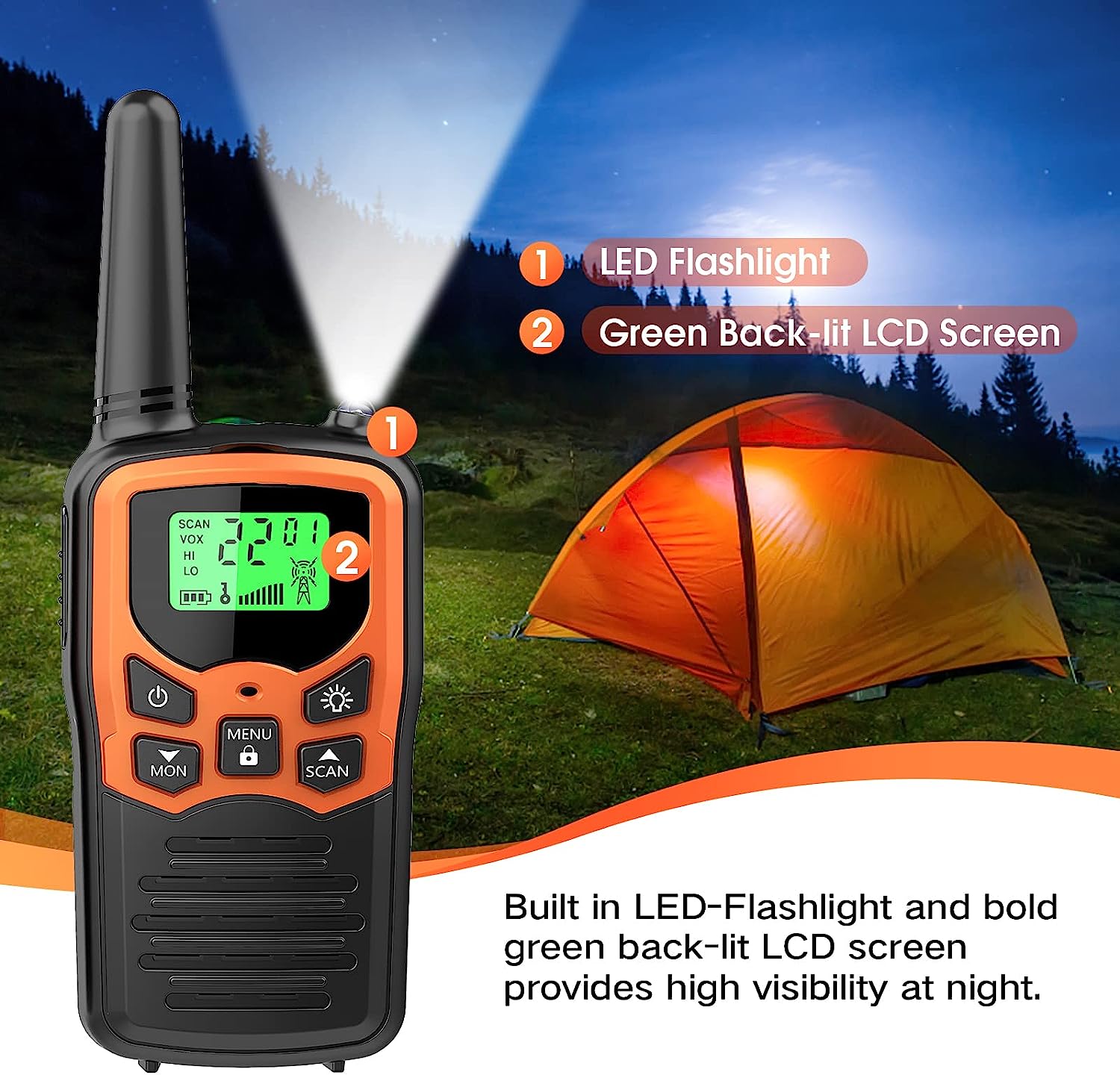 Radio Walkie Talkies De Largo Alcance x 2 Unidad - Imagen 3