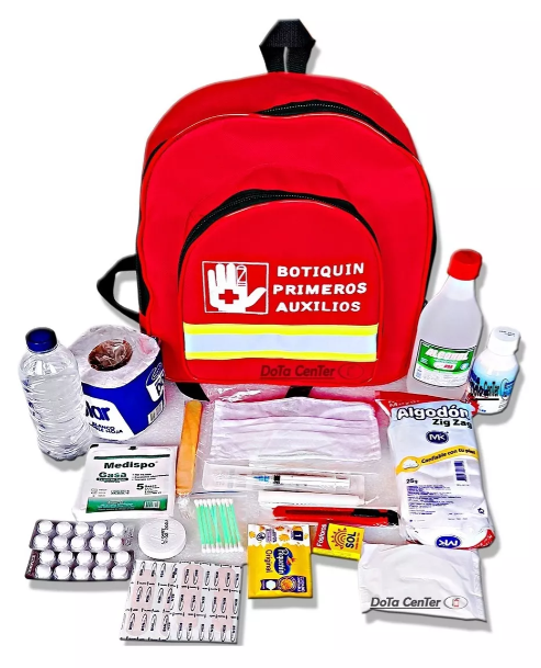 Botiquín de emergencia tipo maletín con 24 productos