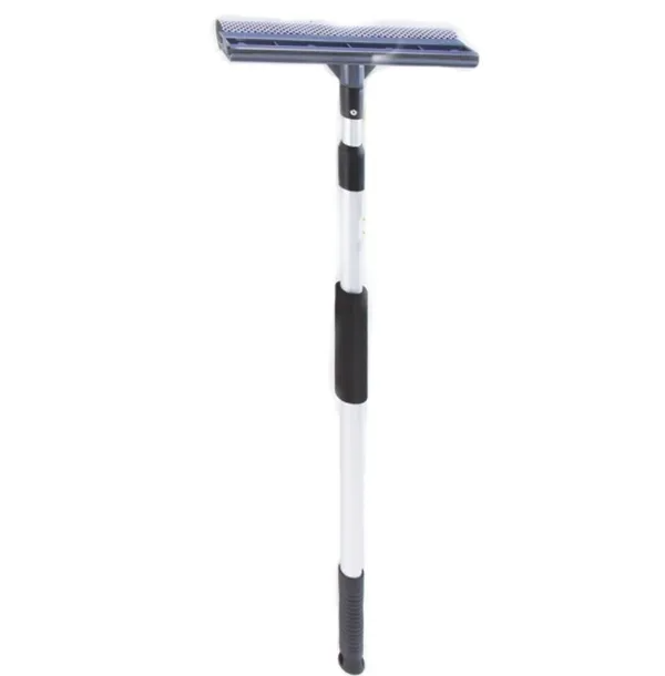 Limpia cristal metalico doble uso mango extensible
