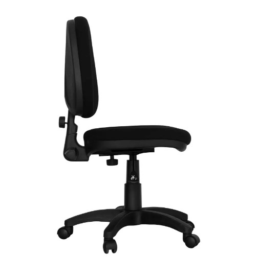 Silla de oficina ergonómica sin brazos negra