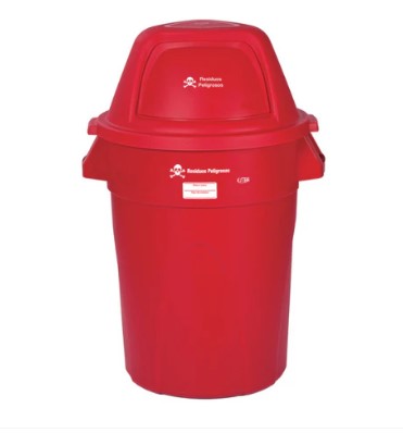 Contenedor papelera de 121 Litros Rojo
