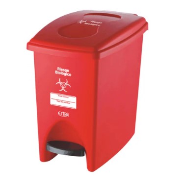 Papelera 12 Litros de pedal Roja