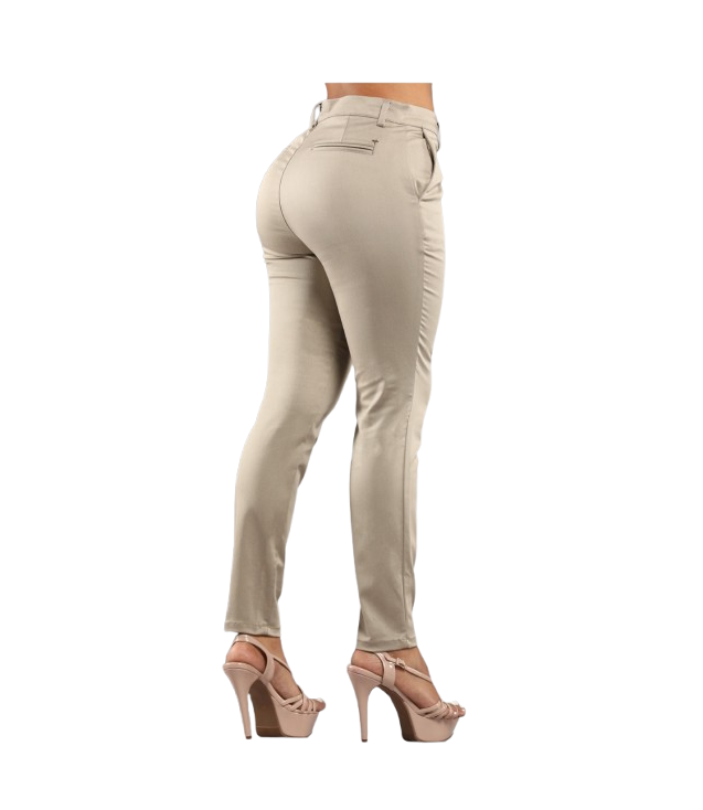 Pantalón en Dril Stretch Caqui para Dama