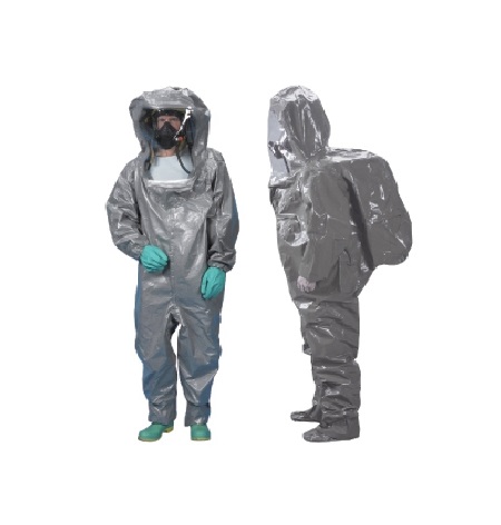 Traje químico desechable gris Encapsulado ChemMAX 3REF:CT3S450